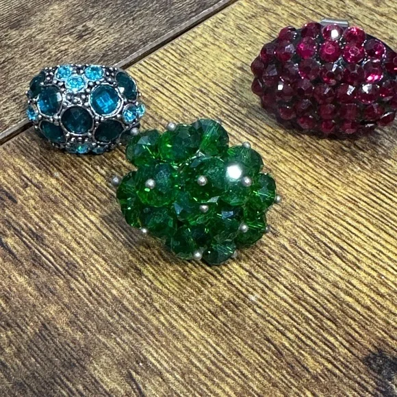 Colorful Gemstone Cluster Rings - Picture 3 of 5